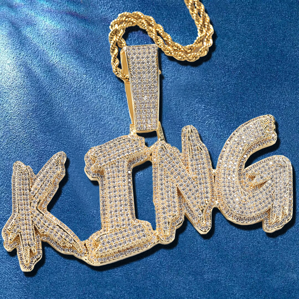 Gold tone letter pendant with luxury finish