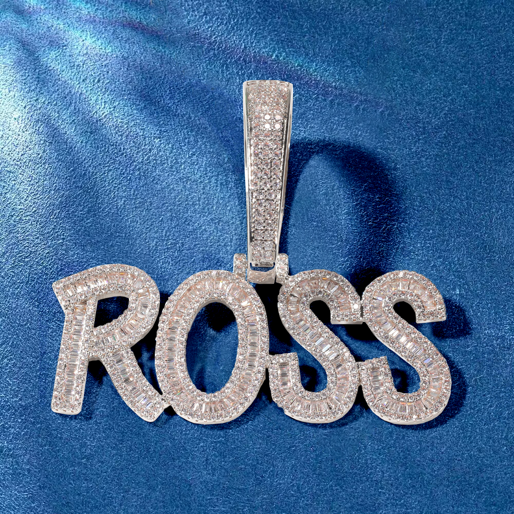 Stylish iced letter pendant for hip hop fashion