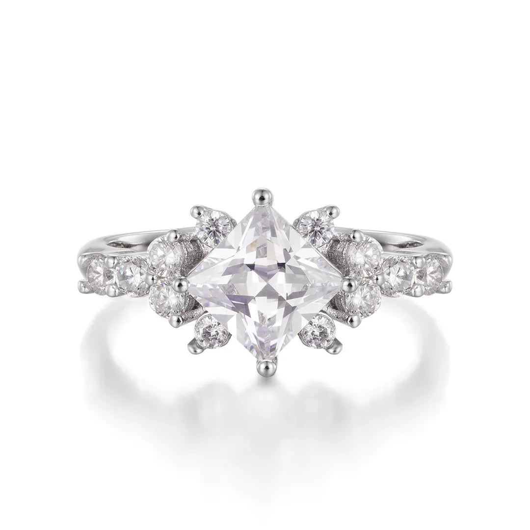 hip hop style engagement rings in silver