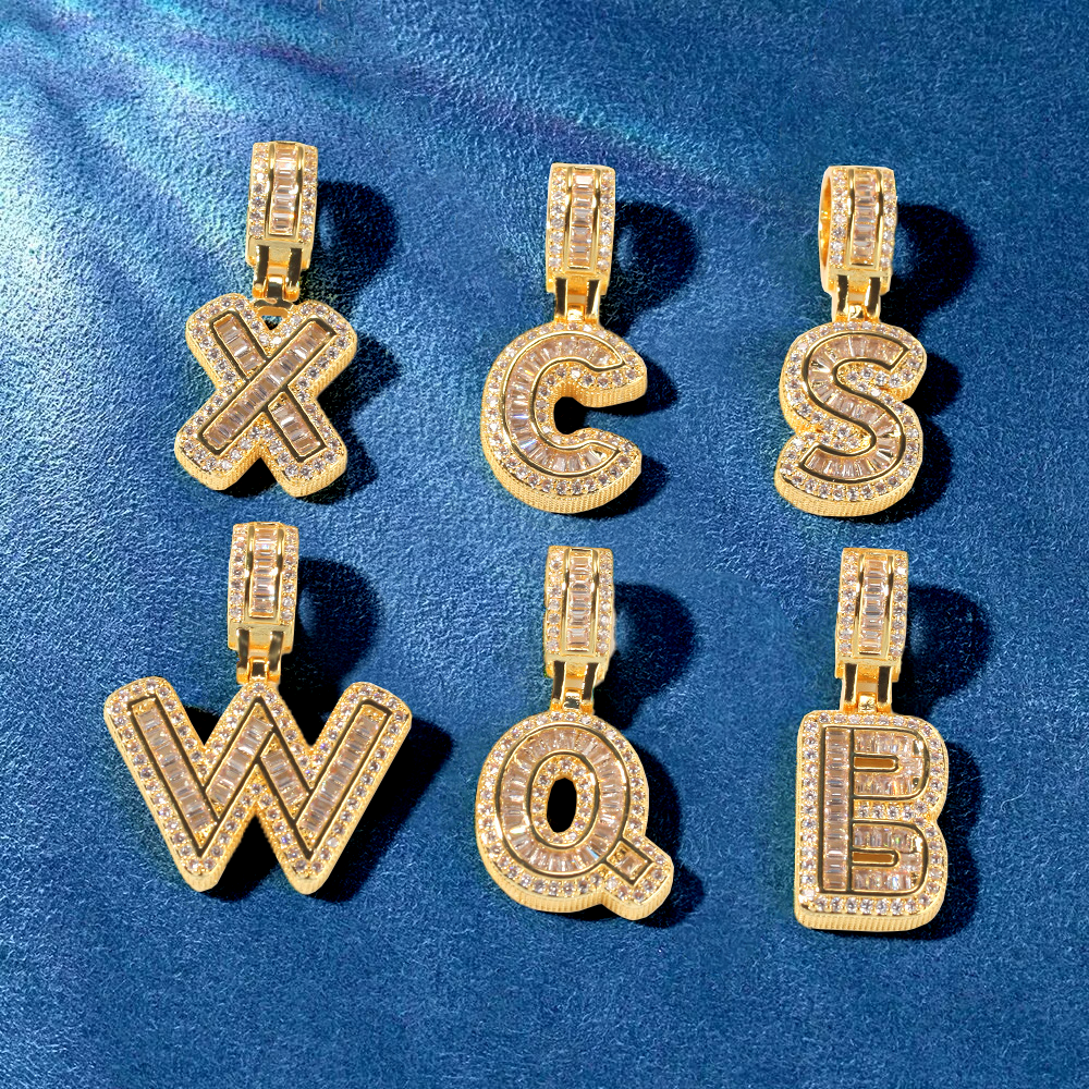Custom iced letter necklace for everyday drip