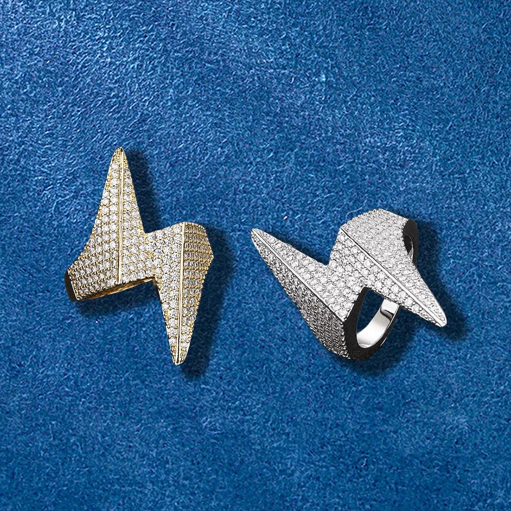 Hip hop ring gift for boyfriend with iced details