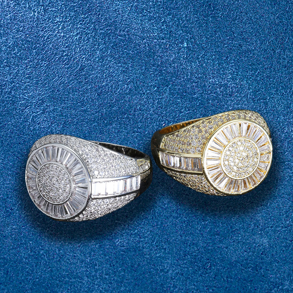 Moissanite iced ring with high clarity