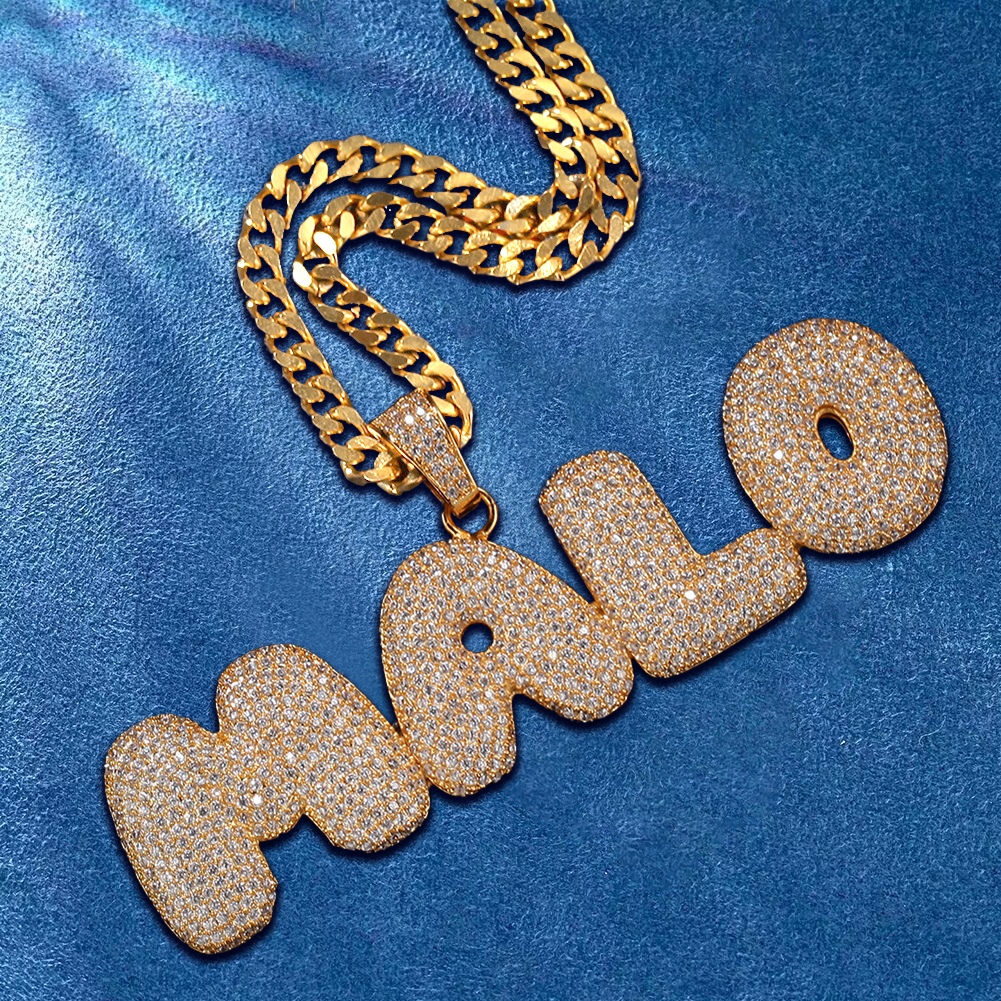 Personalized letter necklace for urban streetwear