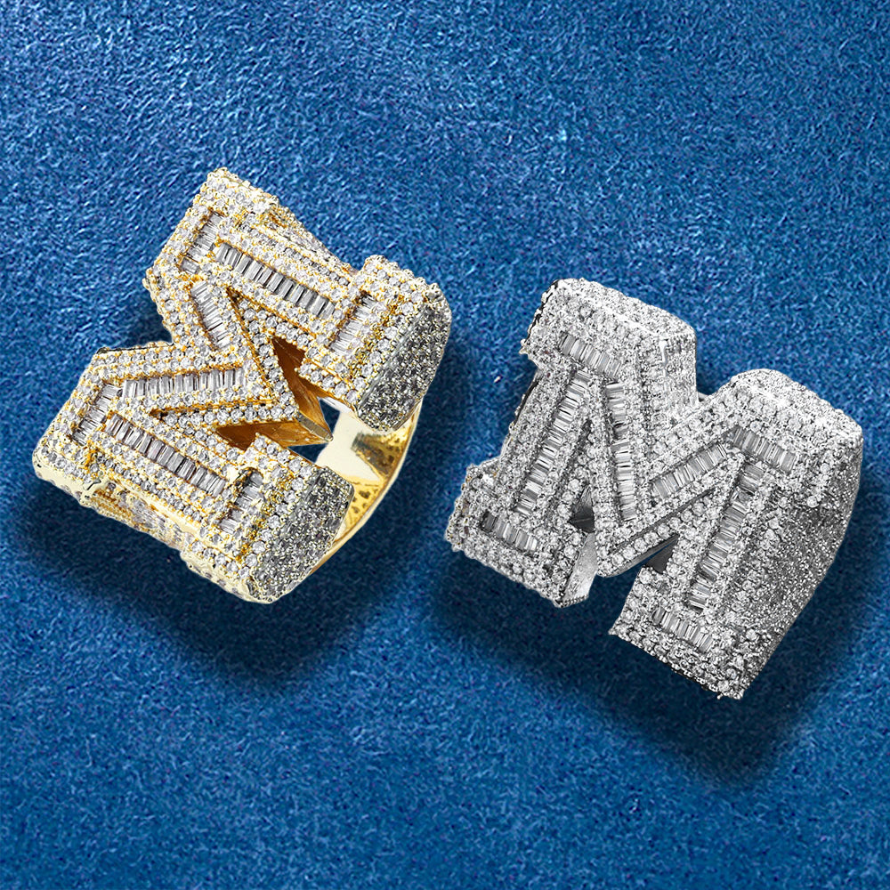 Street-style hip hop ring with 3D texture