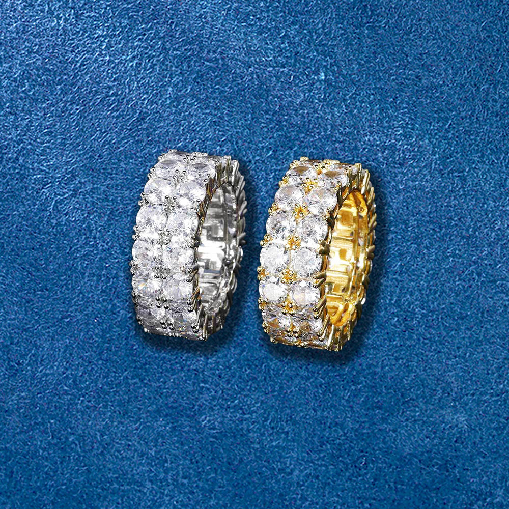 Moissanite hip hop ring luxury gift idea