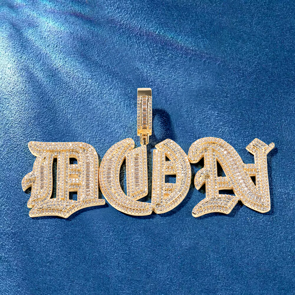 Personal bling letter charm for chains or gifts