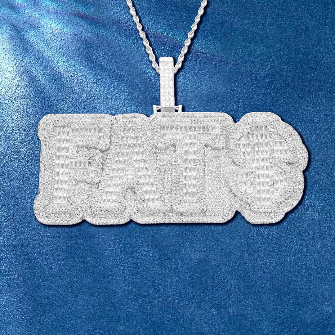 Unique custom letter jewelry with iced detailing