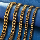 High-polish 10mm Cuban link chain with box clasp