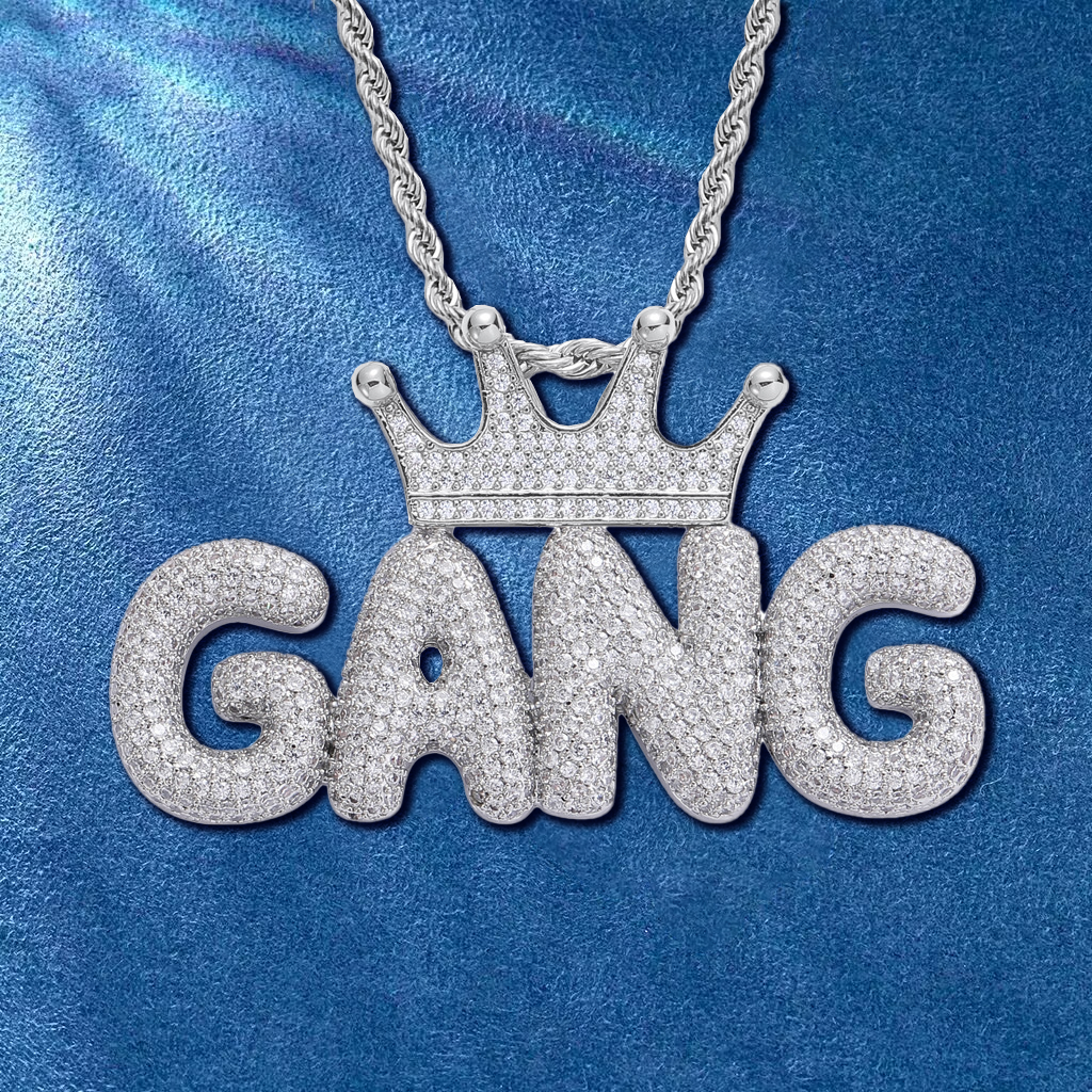 Shiny custom initial pendant for chain layering