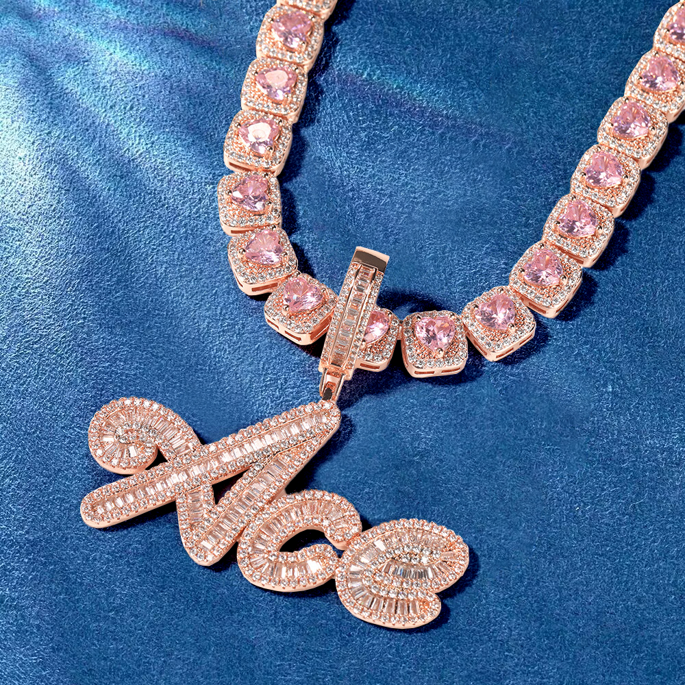 Iced bling letter charm for men and women