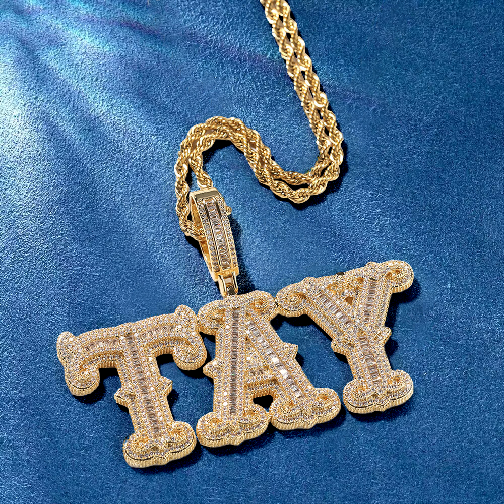 Diamond letter pendant perfect for layering chains