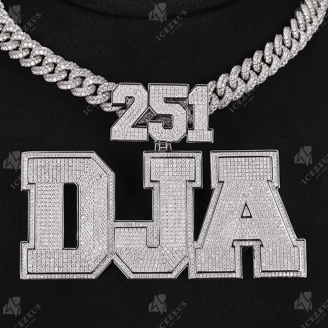 custom name pendant in gold or silver