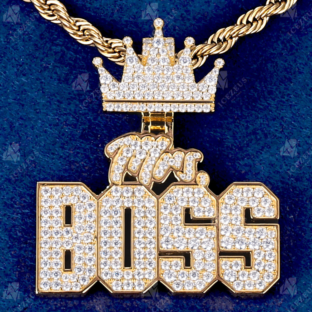 iced out letter pendant for men