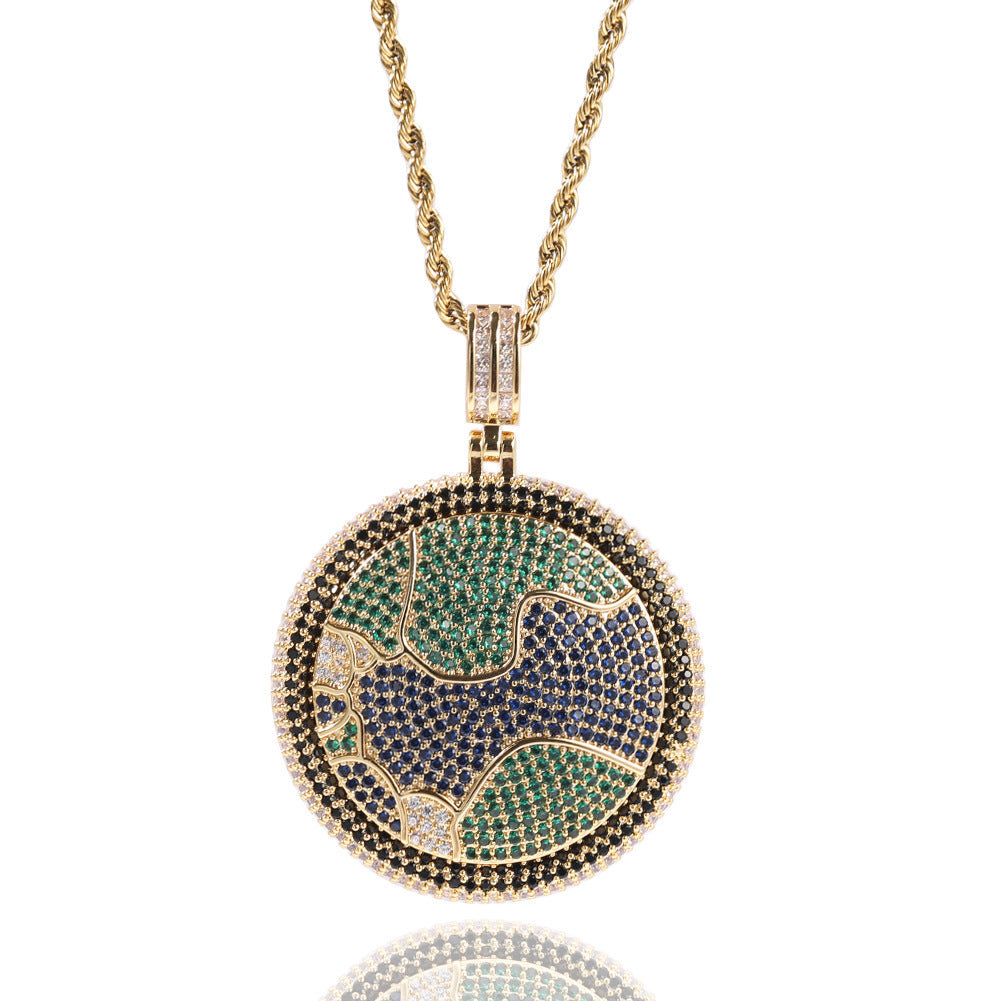 Valentine’s Day iced-out initial necklace for her