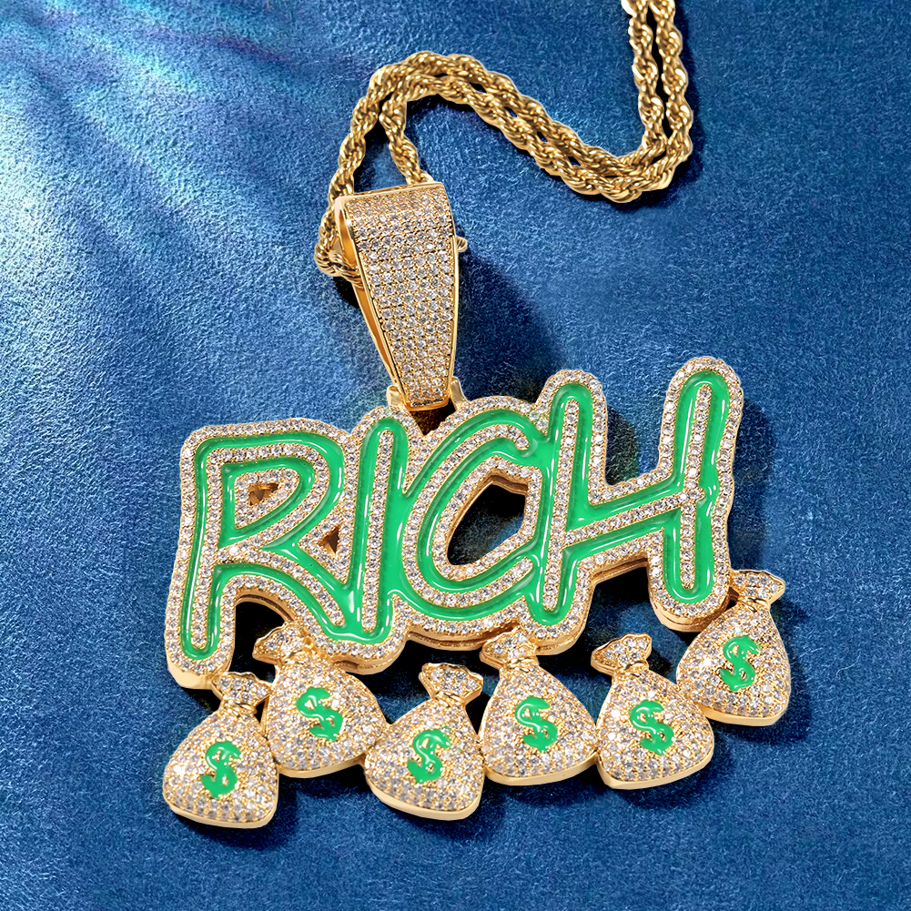 Haunted bling: custom iced letter for Halloween style