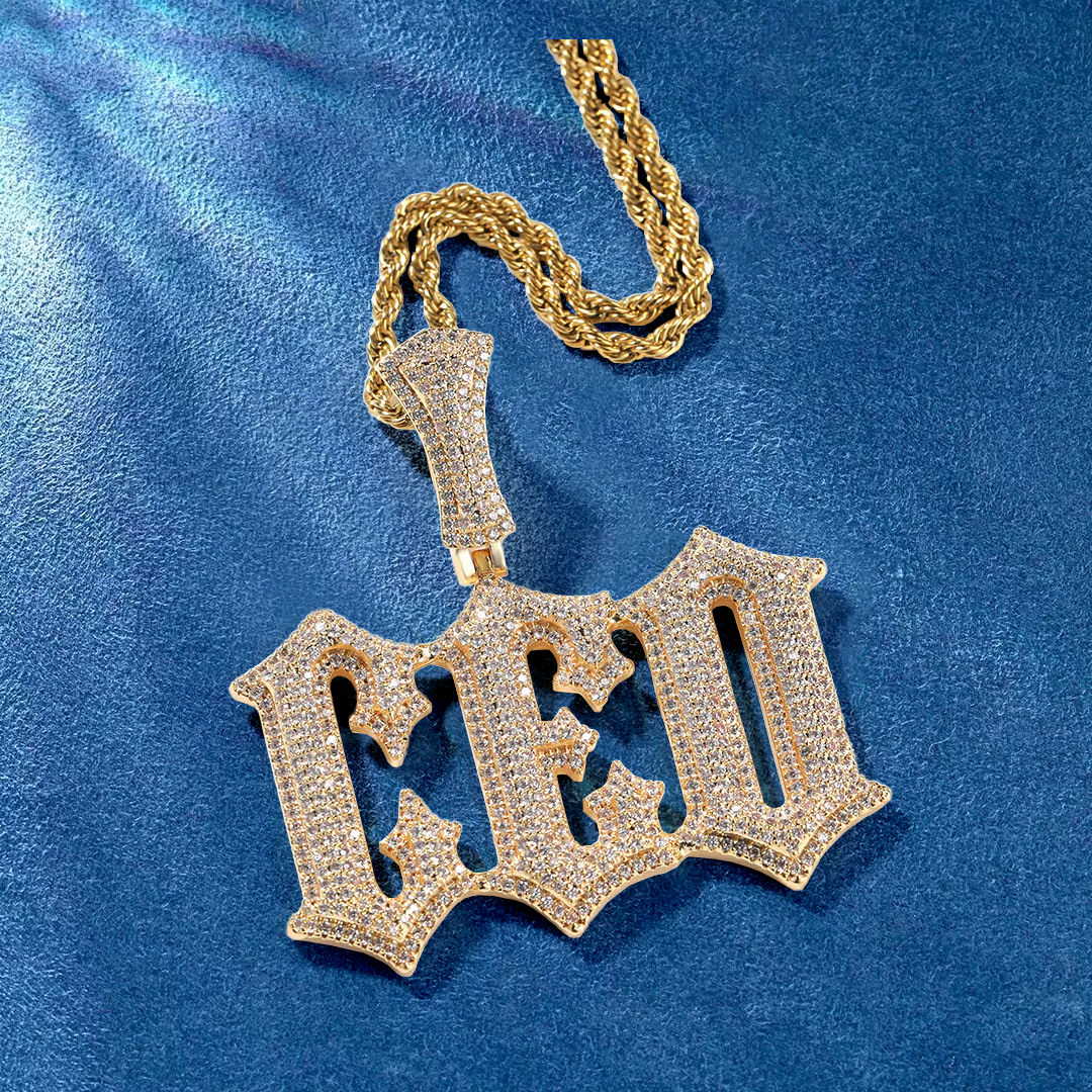 Custom iced pendant for graduation or milestone gift