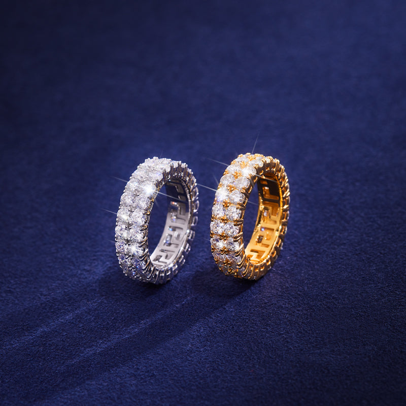 Graduation gift: bold iced out ring