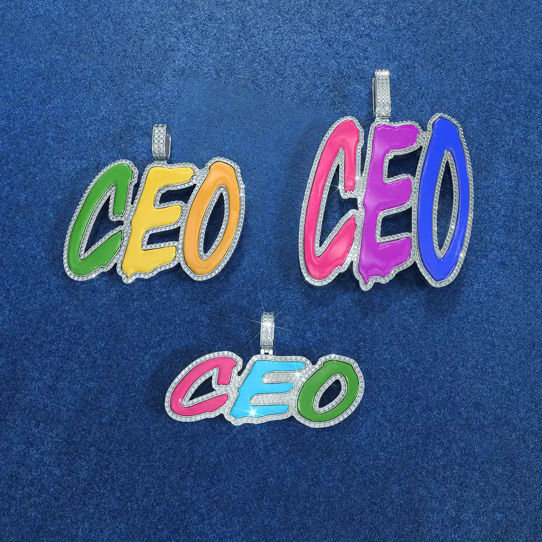 Custom bling letter charm perfect for rap culture fit