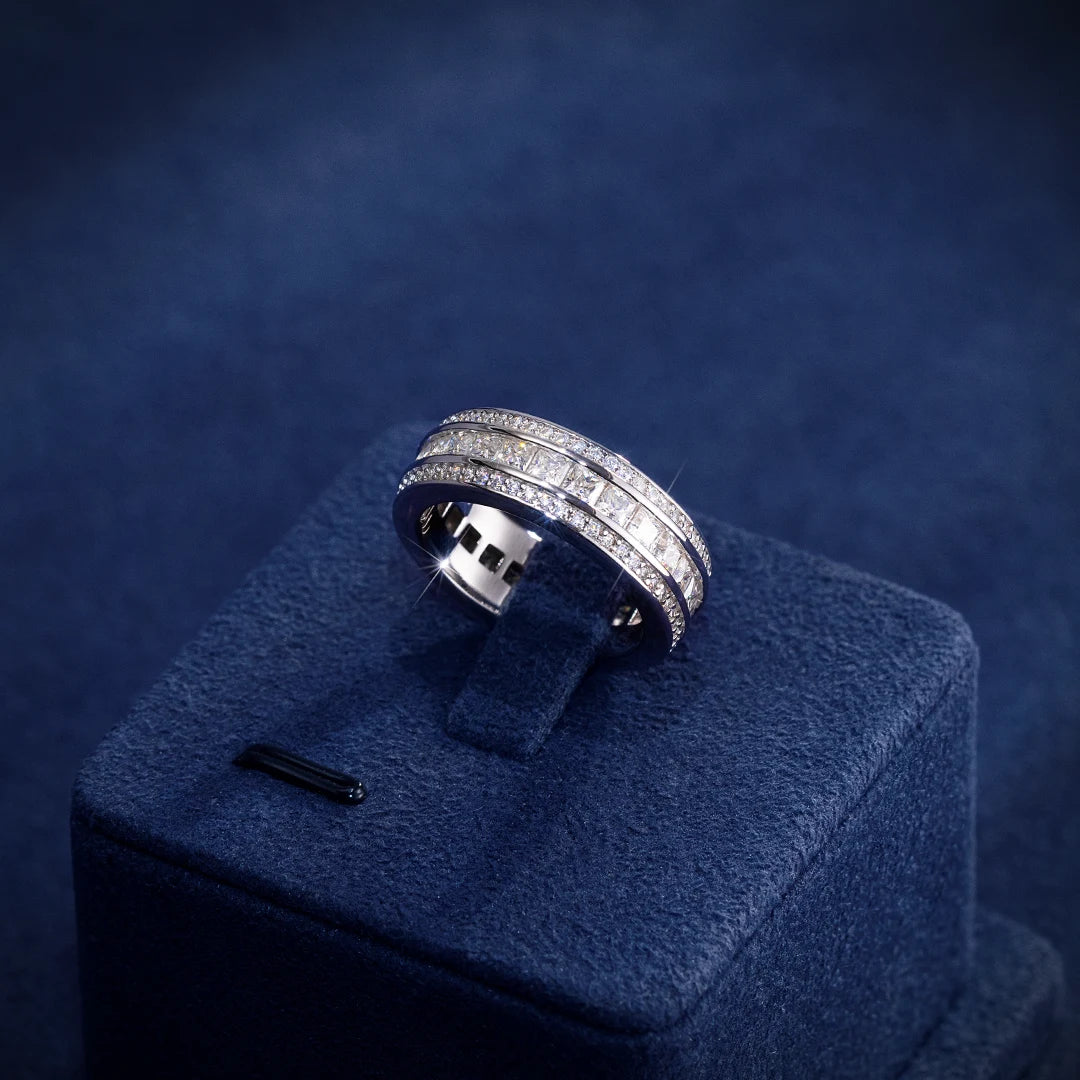 Bling ring gift for dad with modern drip