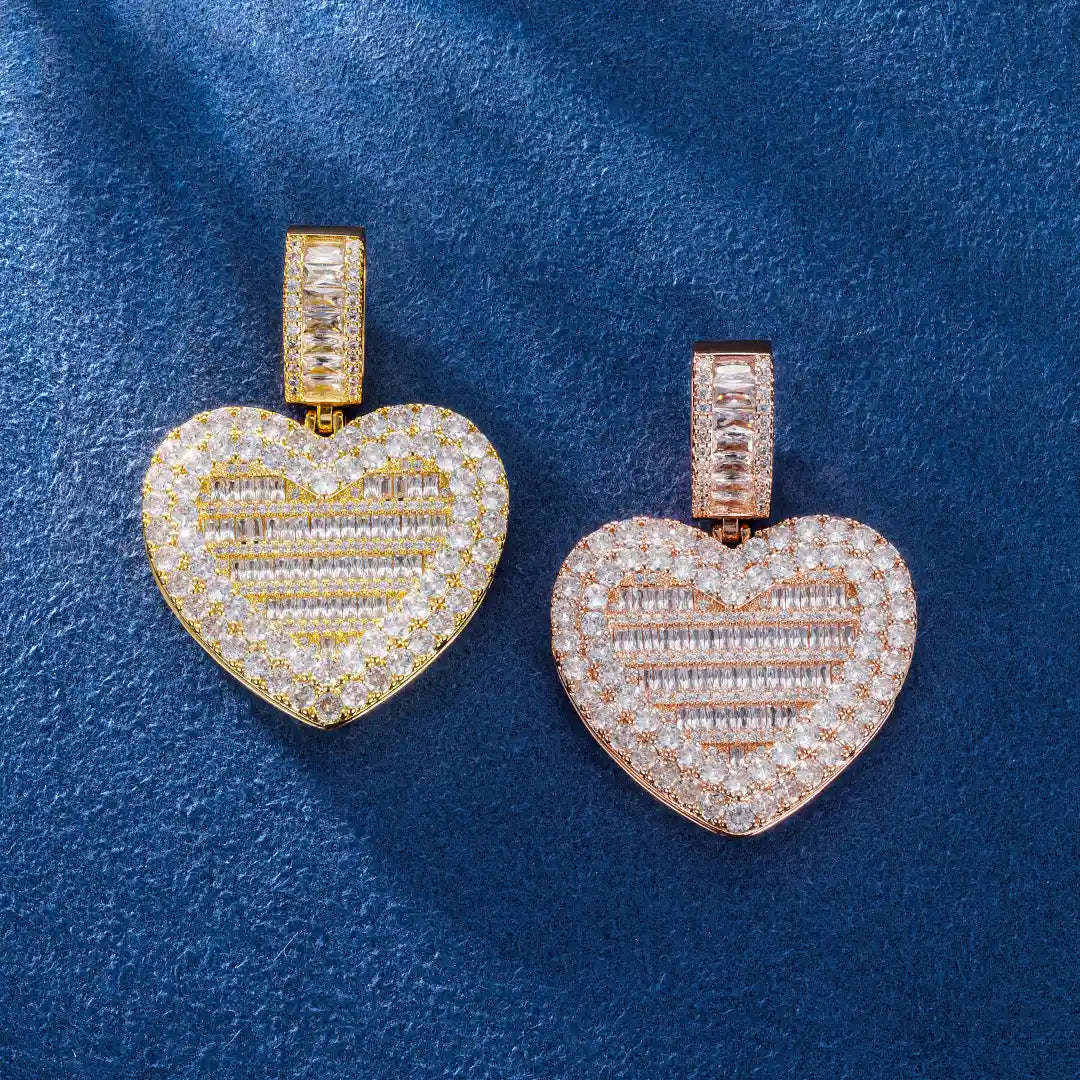 Iced custom picture necklace for hip hop style outfits