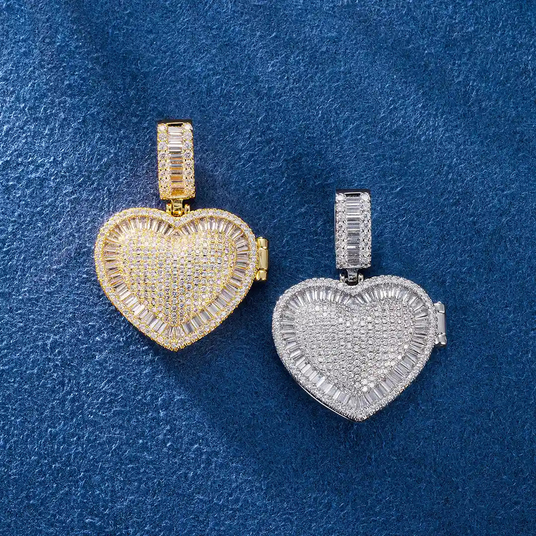 Luxury Custom Jewelry Necklace Featuring Your Photo in Iced Design