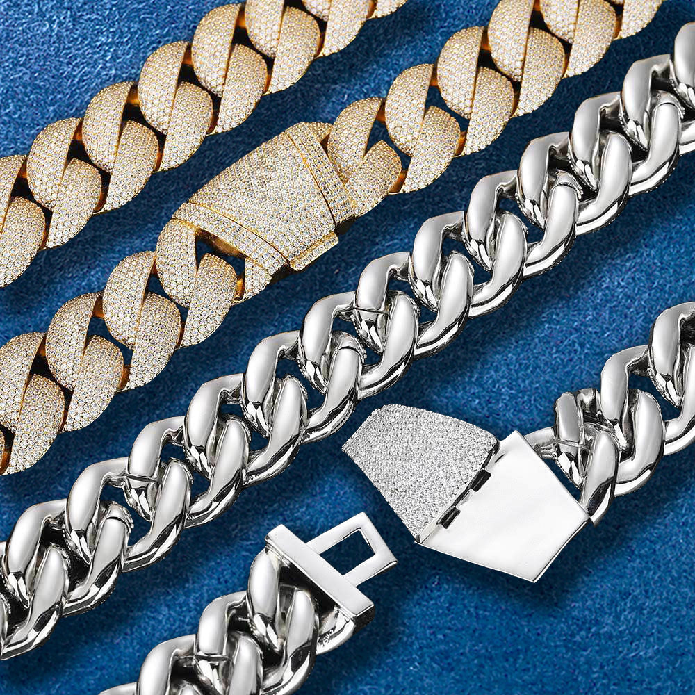 24mm T Square Ice Out Diamond Cuban Chain – IceZeusShop