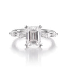 sterling silver wedding rings with moissanite
