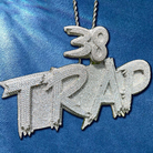 Gold custom initial pendant with high-shine finish