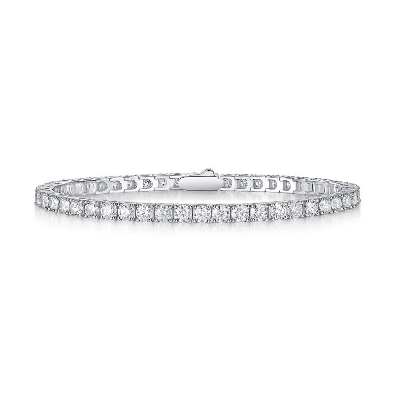 925 Sterling Silver Moissanite Tennis Bracelet