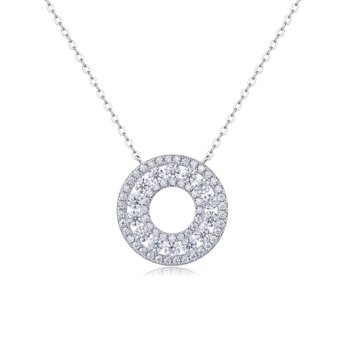 S925 Moissanite Halo Necklace