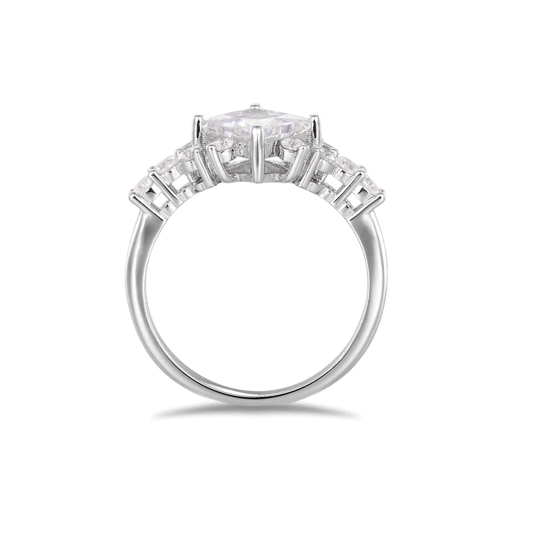 Moissanite Princess Cut Vintage Engagement Ring