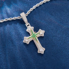 iced out cross pendant