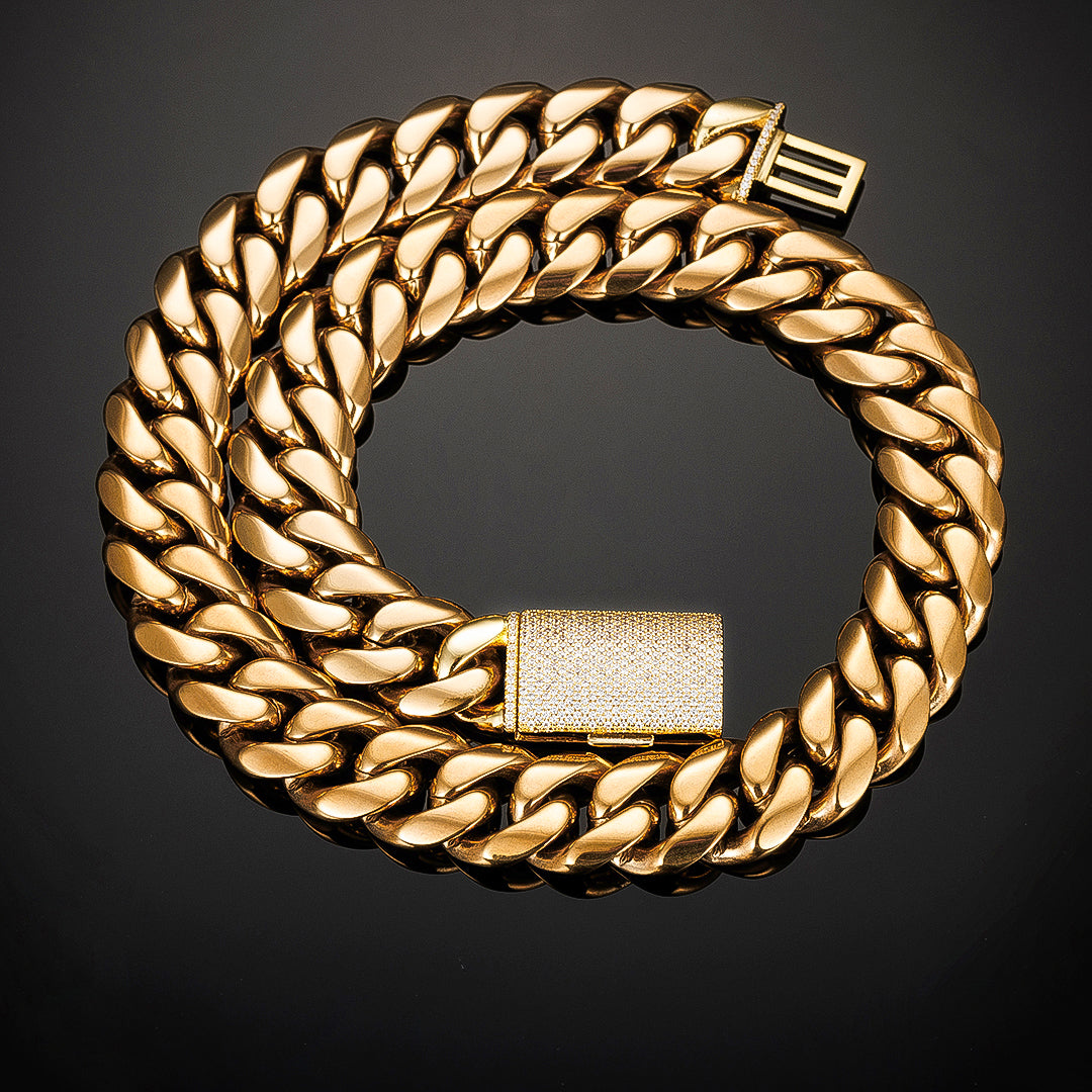 18mm MIAMI CUBAN LINK CHAIN WITH CZ CLASP – IceZeusShop