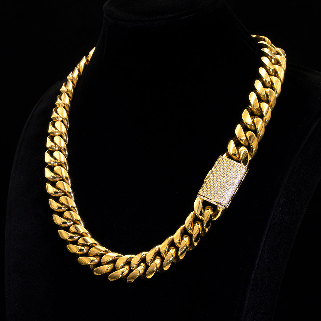 20mm MIAMI CUBAN LINK CHAIN WITH CZ CLASP – IceZeusShop