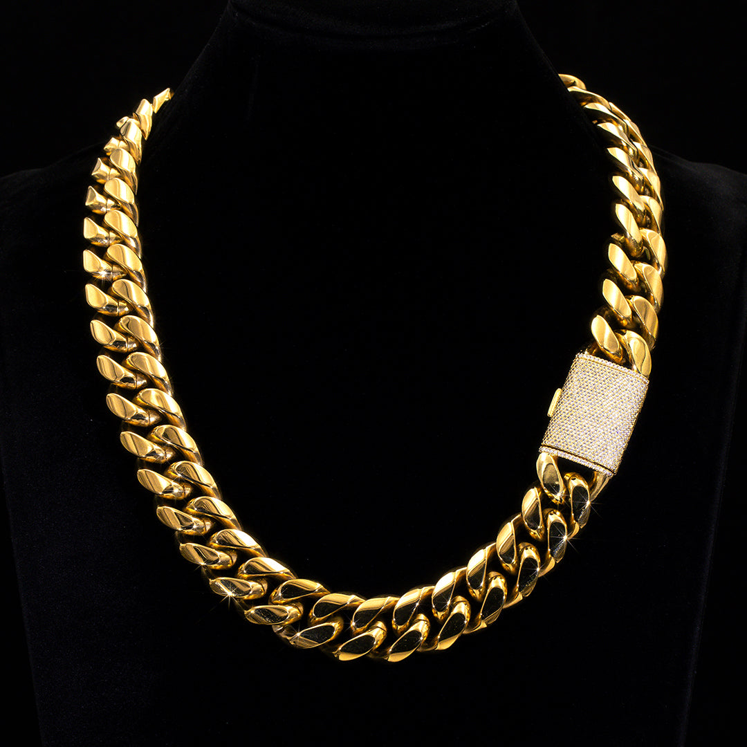 20mm MIAMI CUBAN LINK CHAIN WITH CZ CLASP – IceZeusShop