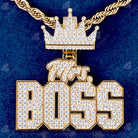 iced out letter pendant for men