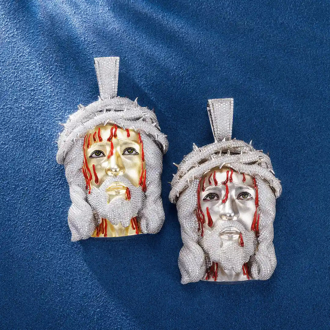 Hip Hop Jesus Pendant with Micro Pave CZ Stones – Luxury Bling Jewelr