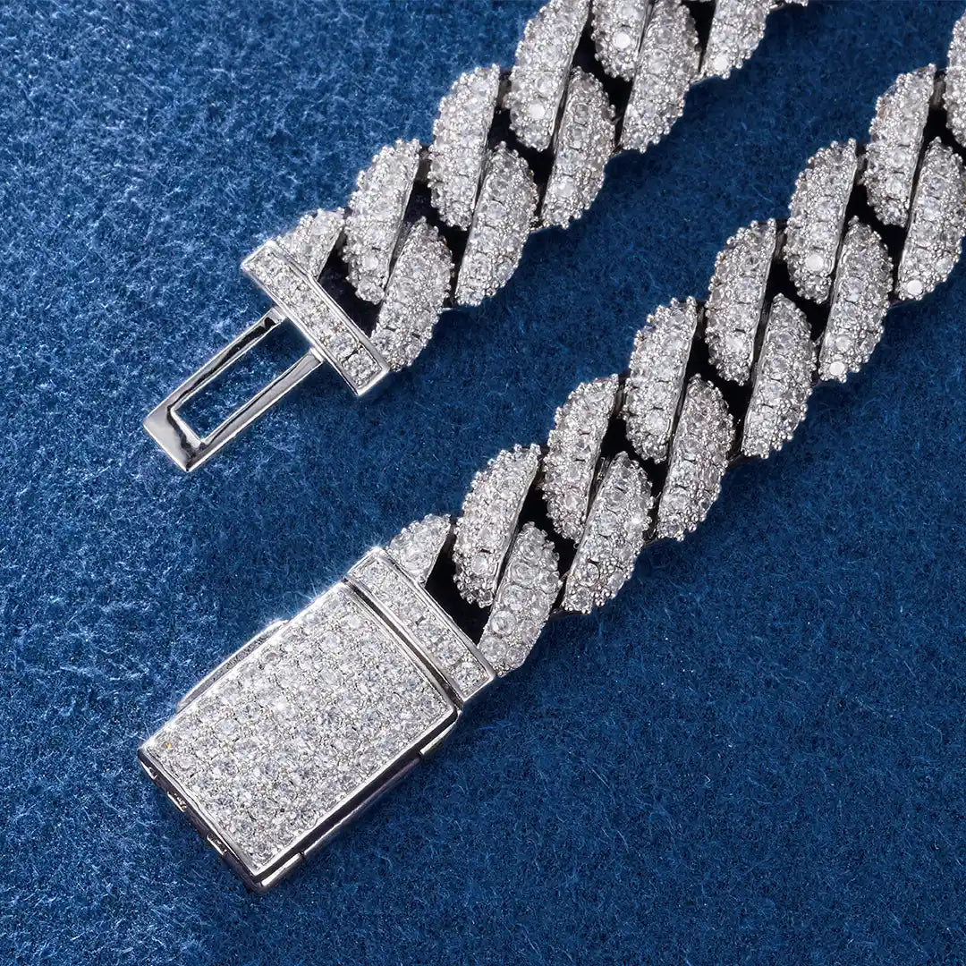 10mm Iced Out CZ Stone Cuban Chain