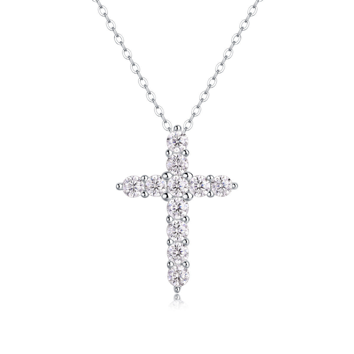 S925 Moissanite Mini Cross Necklace