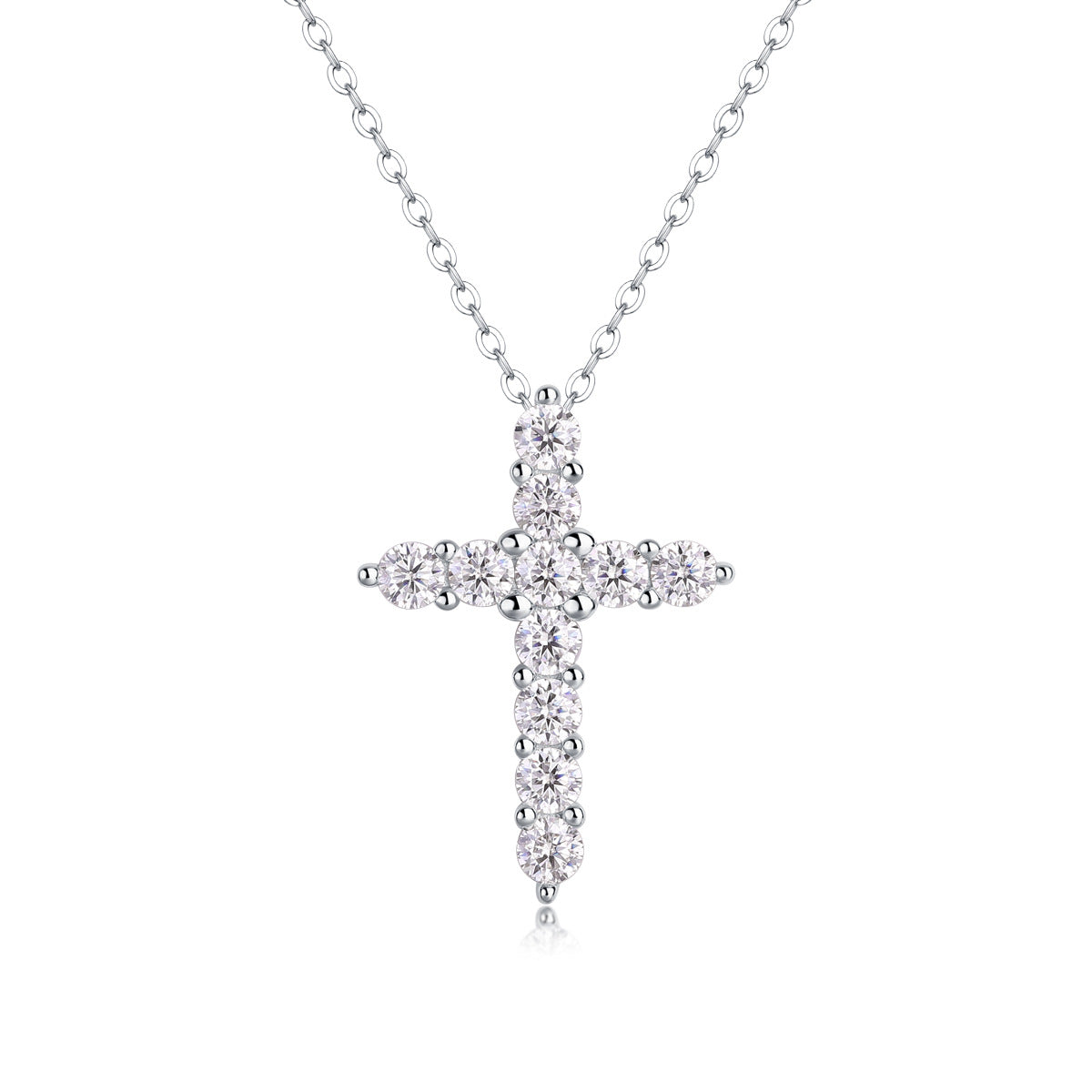S925 Moissanite Mini Cross Necklace