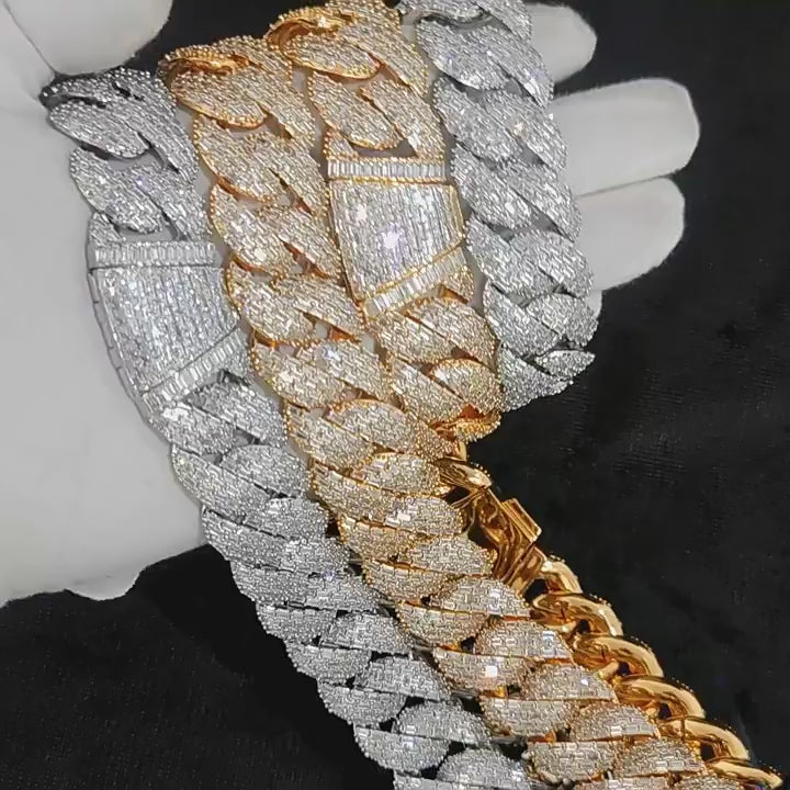 24mm T Square Ice Out Diamond Cuban Chain – IceZeusShop