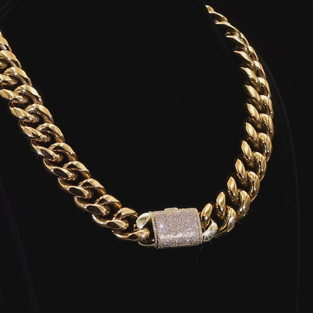 22mm MIAMI CUBAN LINK CHAIN WITH CZ CLASP – IceZeusShop