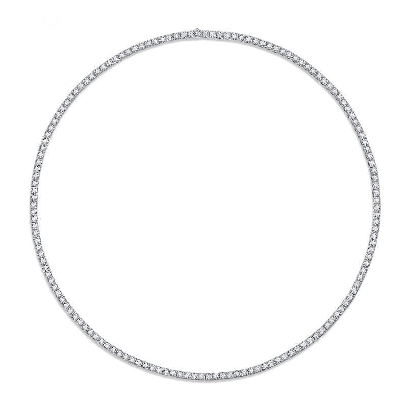 925 Sterling Silver Moissanite Tennis Chain