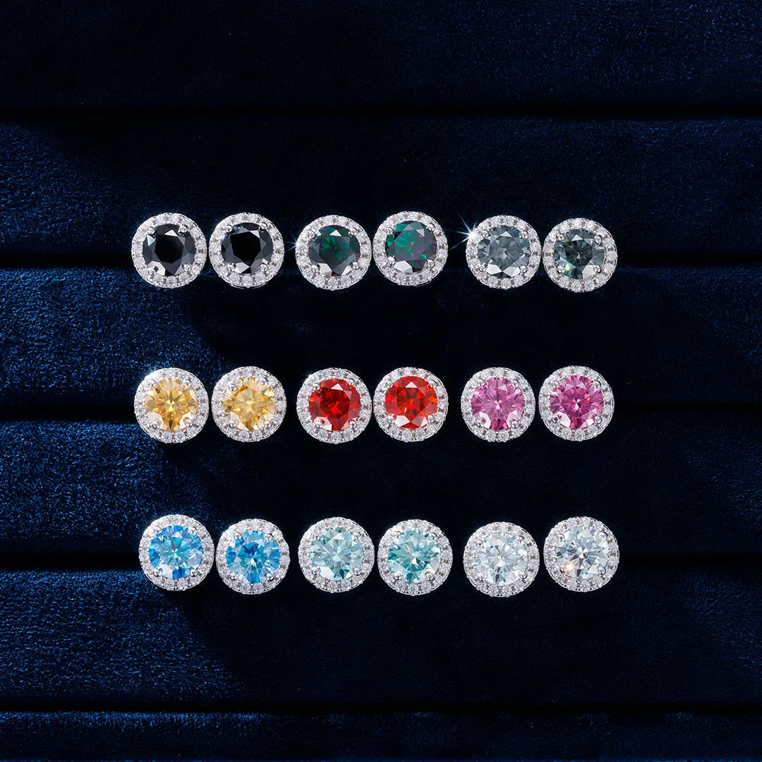 Rare Color Hola Moissanite Stud Earrings