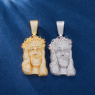 Layered Jesus Pendant with Matching Tennis Chain – Fashion Statement