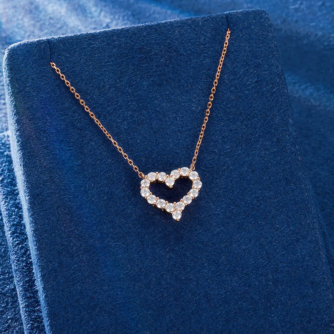 S925 Moissanite Love Heart Necklace