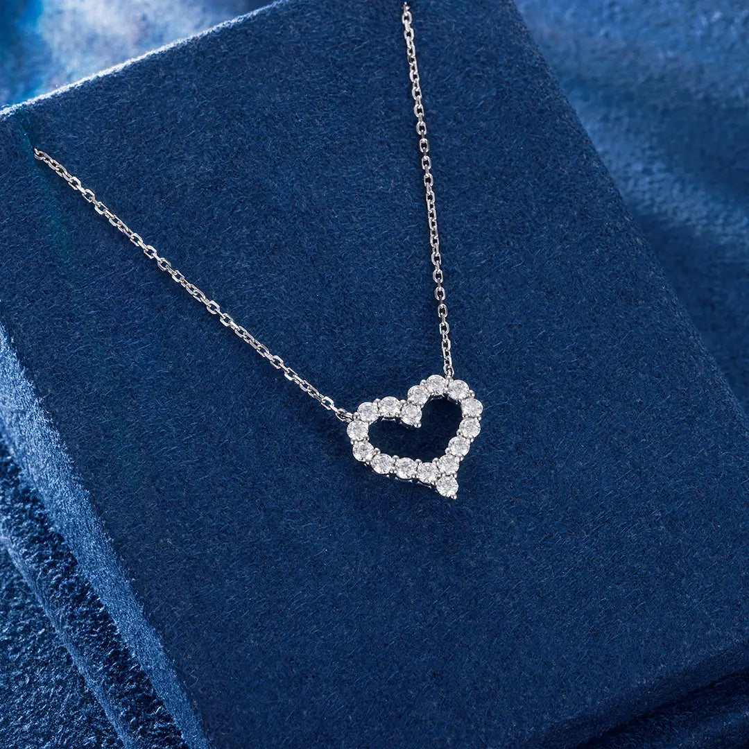 S925 Moissanite Love Heart Necklace