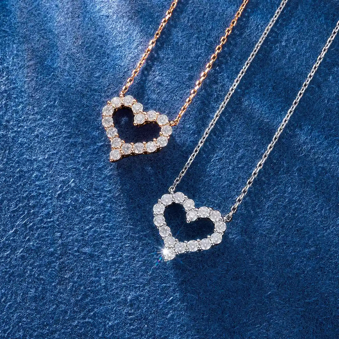 S925 Moissanite Love Heart Necklace